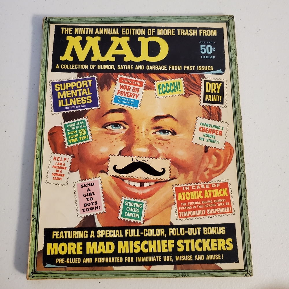 Mad Magazine 9th Annual More Trash from Mad with Mischief Stickers